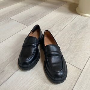 Madewell Black Leather Loafers